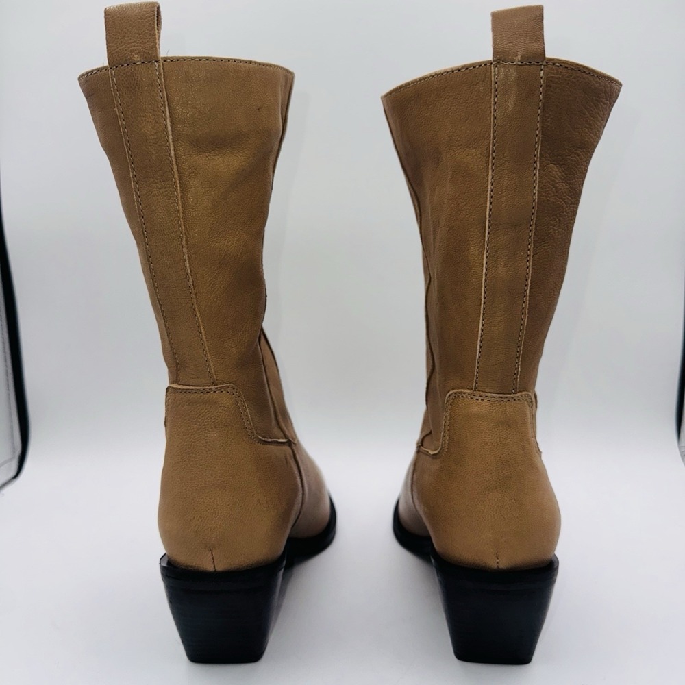 Free People Faster Horses Filigree Boot Women's Size 7.5 Camel Leather Cap Toe - Picture 5 of 16